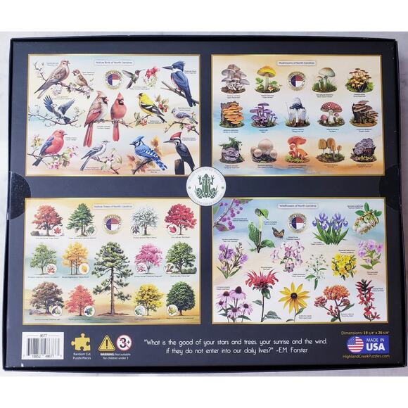 2 Highland Creek Puzzles Wildflowers/Native Trees of North Carolina~ NIB SEALED - Picture 4 of 9